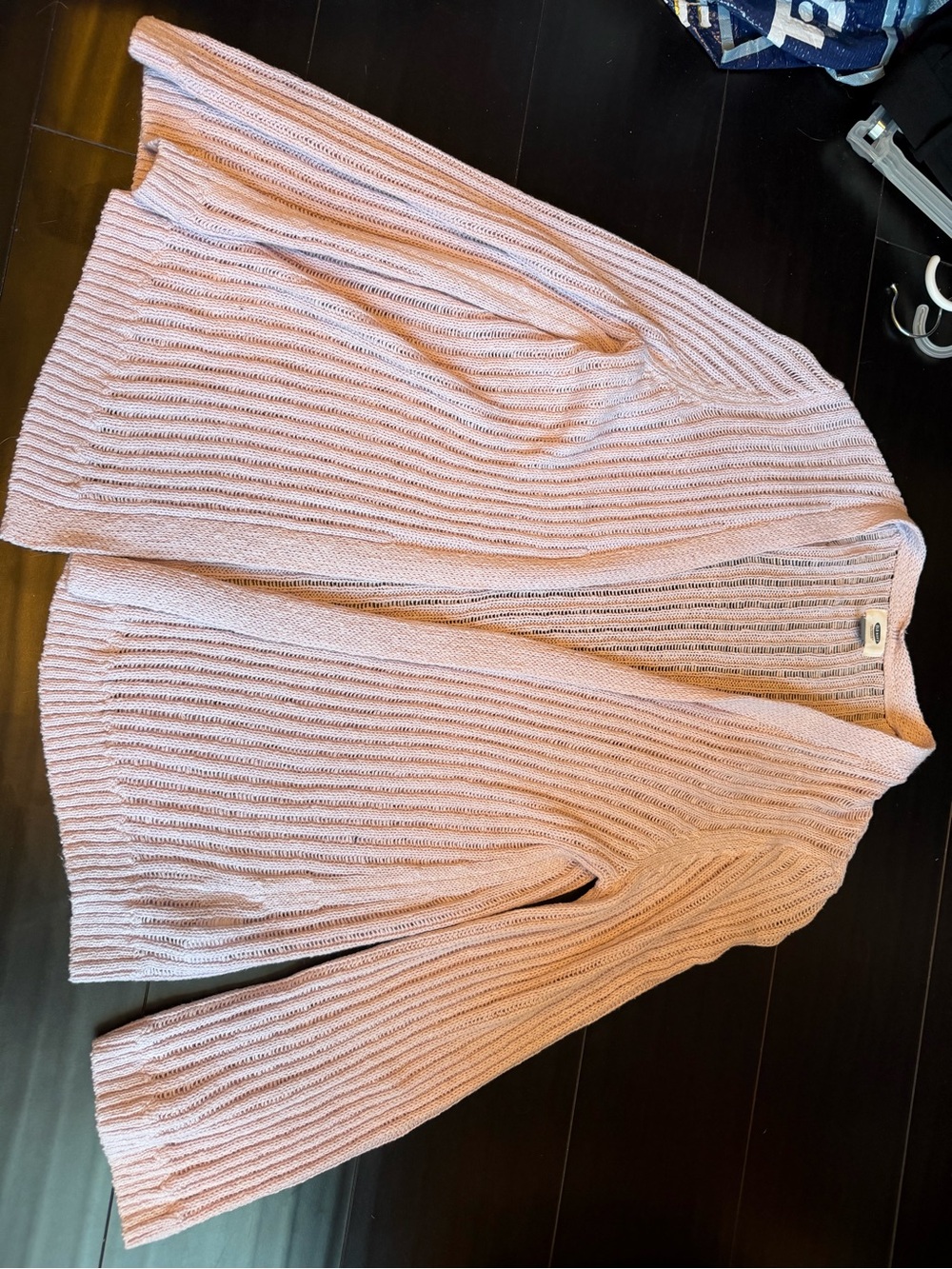 Old Navy Pale purple Ribbed Open-Front Cardigan Euc large
